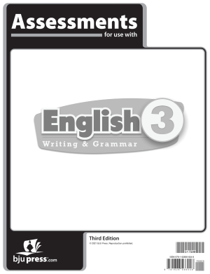 BJU English 4 Tests (3rd ed.)